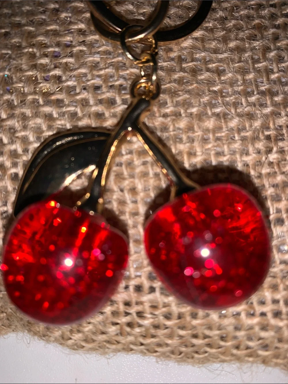 Cherry purse/bag charm Keychain